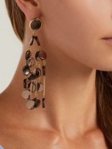 ROSANTICA BY MICHELA PANERO Faville brown beaded chandelier earrings ~ event statement jewellery