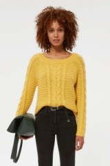 REBECCA MINKOFF Juna Sweater in Yellow | autumn knitwear