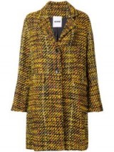 KOCHÉ yellow textured single breasted coat