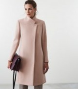 REISS MABEL SINGLE BREASTED LONGLINE COAT SOFT PINK ~ autumn luxe ~ chic outerwear