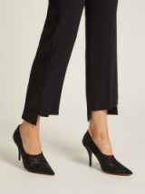 TABITHA SIMMONS Oona Lurex point-toe pumps / sparkling high front courts