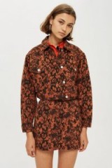 Topshop Snake Print Jacket in rust – reptile prints