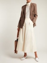 WEEKEND MAX MARA Tivoli ivory cotton-corduroy culottes