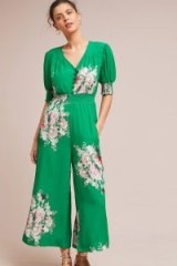 Tracy Reese Longwood Floral Jumpsuit in Green