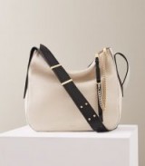 REISS WILLOW LEATHER RELAXED SHOULDER BAG OFF WHITE ~ luxe accessory ~ neutral handbag