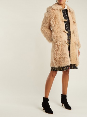 REDVALENTINO Embellished beige shearling coat ~ winter luxe