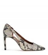 HALLEY SNAKE BUCKLE DETAIL POINTED HEELS SNAKE ~ animal print cut-out courts