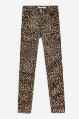 TOPSHOP Leopard Print Satin Jamie Jeans ~ printed skinnies