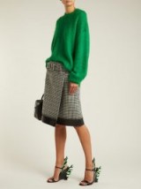 PRADA Green Mohair-blend sweater ~ emerald relaxed fit jumper ~ luxe knitwear