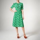 L.K. Bennett MONTANA GREEN SILK DRESS / vintage style fashion