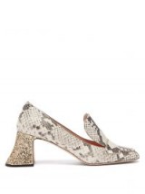 ROCHAS Pascal grey faux-python glitter-heel pumps