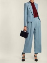 ROKSANDA Radella blue cropped wide-leg trousers ~ smart suit pants