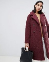 Selected Femme Teddy Wrap Coat in Decadent chocolate ~ warm and stylish winter coats