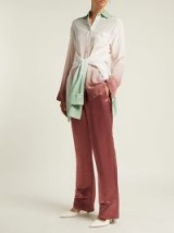 SIES MARJAN Tatum pink satin trousers