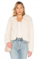 Tularosa BROOKLYN COAT ALMOND MILK – shaggy faux fur bomber