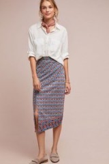 Akemi + Kin Yana Printed Midi Skirt | side slit skirts