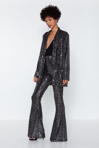 NASTY GAL A Kind of Magic Sequin Pants | retro party flares
