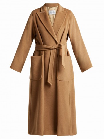 MAX MARA Adda camel-brown wool coat ~ classic wrap style