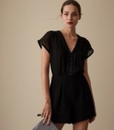 REISS ARLO EMBELLISHED PLAYSUIT BLACK ~ glamorous evening wear