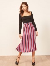 Reformation Bea Skirt in Luisa | striped midi