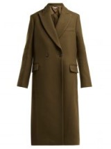 STELLA MCCARTNEY Catherine double-breasted green wool coat ~ classic overcoat