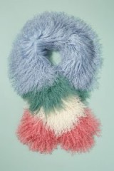 Anthropologie Colourblocked-Textured Scarf | multicoloured shaggy winter scarves