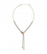 REISS EVA NECKLACE DIAMANTE DROP NECKLACE GOLD ~ evening jewellery