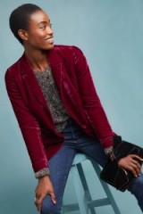 ett:twa Gallery Velvet Blazer Raspberry ~ dark-pink jacket