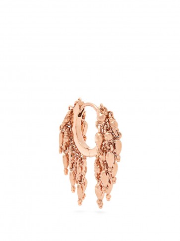 MARIA TASH 18kt rose-gold chain-tassel single earring ~ delicate luxe jewellery