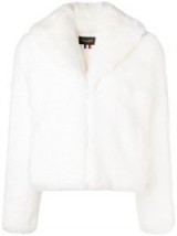 LA SEINE & MOI Erelle white faux fur jacket