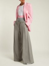 NATASHA ZINKO Layered wool-blend trousers ~ style statement pants