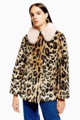 Topshop Leopard Faux Fur Coat | winter glamour