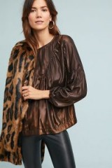 Amadi Merry Metallic Blouse Bronze