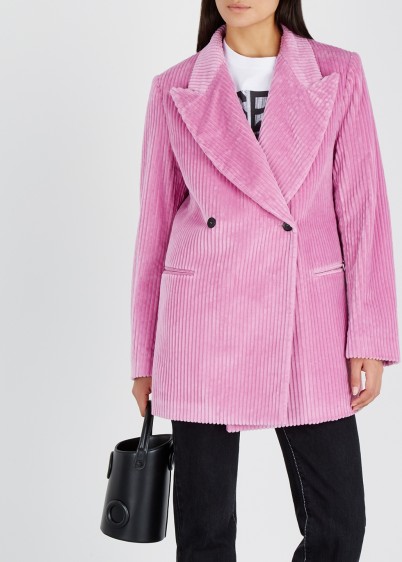 MSGM Pink corduroy blazer ~ oversized textured jacket