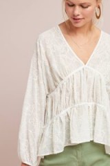 Central Park West Mystic Peasant top White