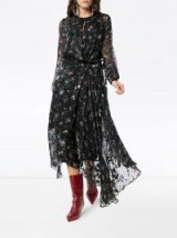 PREEN BY THORNTON BREGAZZI Olga black floral embellished dress