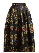 MARQUES’ALMEIDA Puffed black brocade skirt ~ metallic-gold thread