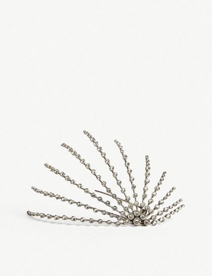 SAINT LAURENT Crystal embellished hair band – glamorous hair accessory