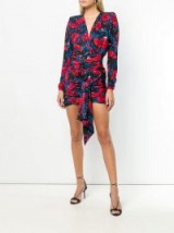 SAINT LAURENT V-neck floral wrap dress