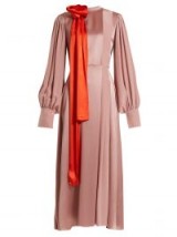 ROKSANDA Sanetti pink tie-neck bi-colour dress