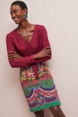 Maeve Sheffield Textured Pencil Skirt / multicoloured floral prints