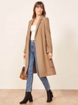 Reformation Barton Coat in Camel | classic wrap coats | winter colours