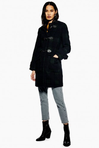 Topshop Checked Duffle Coat | modern classics