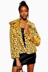 Topshop Cheetah Print Faux Fur Coat | animal prints | glam winter jackets