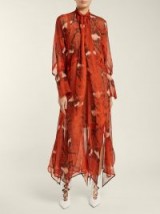 PETAR PETROV Delmar red snake-print silk-chiffon dress ~ floaty dresses