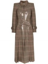 FENDI Grey check PVC coated trench coat