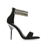 CARVELA Goddess Black Embellished Stiletto Heel Sandals – jewelled party heels