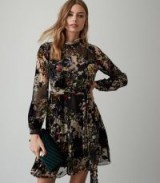 REISS JASIA FLORAL BURNOUT SHIFT DRESS ~ feminine and floaty