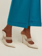 MALONE SOULIERS Mara cream leather mules