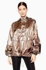 Ivy Park Metallic Zip Jacket in Bronze